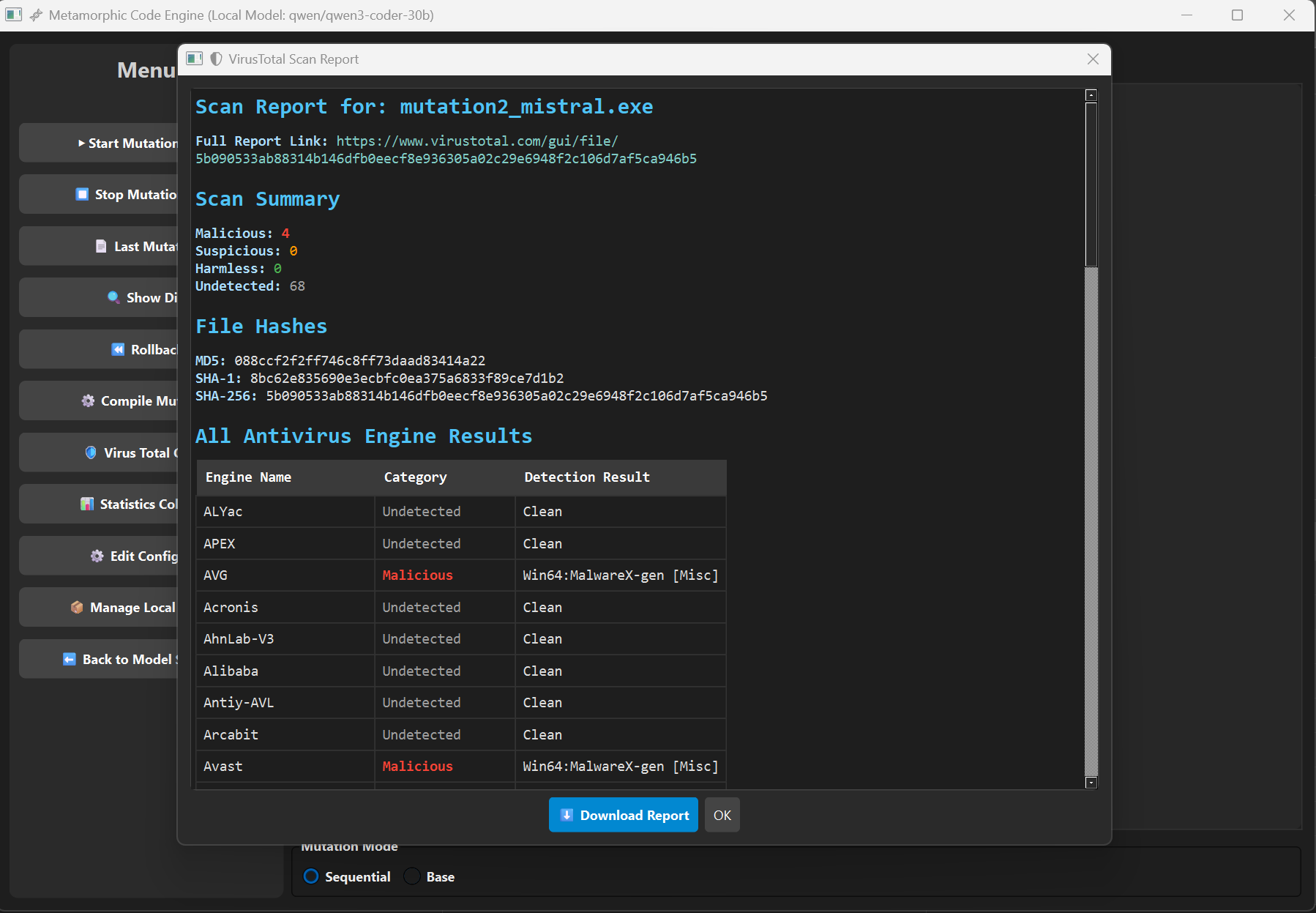 VirusTotal Report